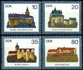 DDR, MiNr. 2910-2913 postfrisch - Burgen (I)