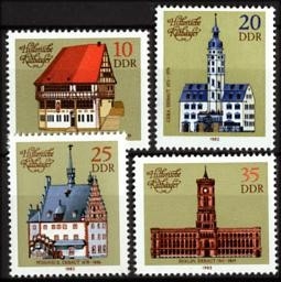 DDR, MiNr. 2775-2778 postfrisch - Historische Rathäuser