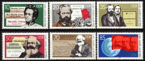 DDR, MiNr. 2783-2788 postfrisch - 100. Todestag von Karl Marx