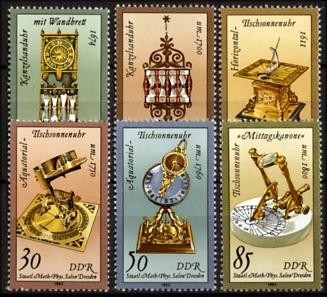 DDR, MiNr. 2796-2801 postfrisch - Kostbare Sand- und Sonnenuhren