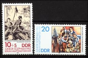 DDR, MiNr. 2812-2813 postfrisch - Internationale Briefmarken-Ausstellung 1983