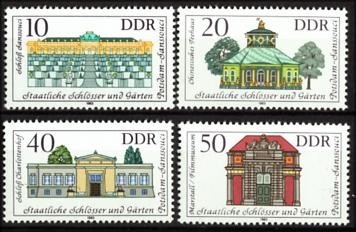 DDR, MiNr. 2826-2829 postfrisch - Schlösser und Gärten