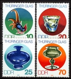 DDR, MiNr. 2835-2838 postfrisch - Thüringer Glas
