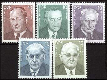 DDR, MiNr. 2686-2690 postfrisch - Persönlichkeiten der deutschen Arbeiterbewegung (X)
