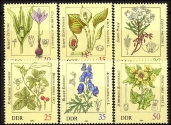 DDR, MiNr. 2691-2696 postfrisch - Giftpflanzen