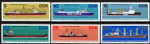DDR, MiNr. 2709-2714 postfrisch - Schiffe