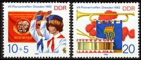 DDR, MiNr. 2724-2725 postfrisch - Pioniertreffen Dresden 1982