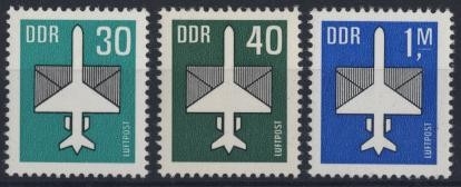 DDR, MiNr. 2751-2753 postfrisch - Flugpostmarken (I)