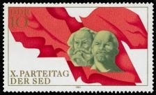 DDR, MiNr. 2582 postfrisch - 10. Parteitag der SED