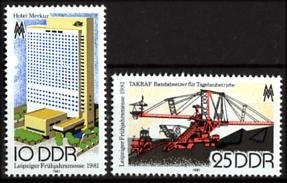 DDR, MiNr. 2593-2594 postfrisch - Leipziger Frühjahrsmesse 1981