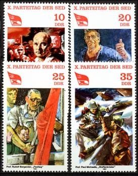 DDR, MiNr. 2595-2598 postfrisch - Parteitag der Sozialistischen Einheitspartei Deutschlands (SED), Berlin