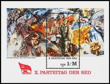 DDR, Block 63 postfrisch - 10. Parteitag der SED