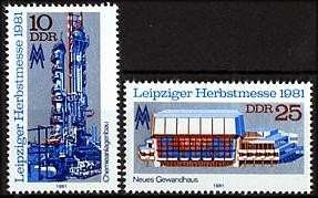 DDR, MiNr. 2634-2635 postfrisch - Leipziger Herbstmesse 1981