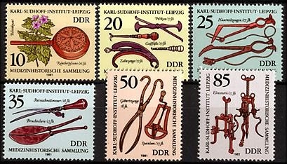 DDR, MiNr. 2640-2645 postfrisch - Medizinhistorische Sammlung Karl-Sudhoff-Institut