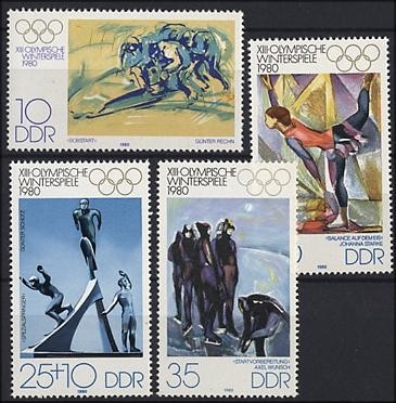 DDR, MiNr. 2478-2481 postfrisch - Olympische Winterspiele, Lake Placid