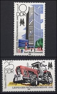 DDR, MiNr. 2498-2499 postfrisch - Leipziger Frühjahrsmesse 1980