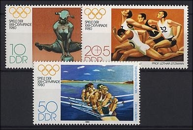 DDR, MiNr. 2503-2505 postfrisch - Olympische Sommerspiele, Moskau (I)
