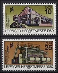 DDR, MiNr. 2539-2540 postfrisch - Leipziger Herbstmesse 1980