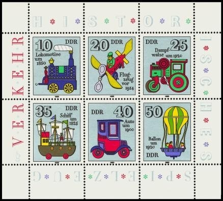 DDR, MiNr. 2566-2571 Kleinbogen postfrisch - Historisches Spielzeug (I)