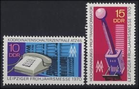 DDR, MiNr. 1551-1552 postfrisch - Leipziger Frühjahrsmesse 1970