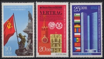 DDR, MiNr. 1569-1571 postfrisch - 25 Jahre Befreiung vom Faschismus