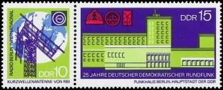 DDR, MiNr. 1573-1574 Zusammendruck postfrisch - Radio Berlin International