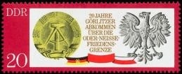 DDR, MiNr. 1591 postfrisch - Görlitzer Abkommens zur Oder-Neiße-Grenze
