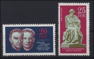 DDR, MiNr. 1603-1604 postfrisch - Widerstandskämpfer; Internationale Mahn- und Gedenkstätten