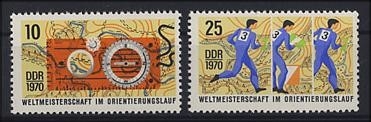 DDR, MiNr. 1605-1606 postfrisch - Weltmeisterschaften im Orientierungslauf, Friedrichroda