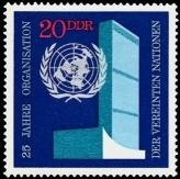 DDR, MiNr. 1621 postfrisch - 25 Jahre Vereinte Nationen UNO