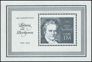 DDR, Block 33 postfrisch - Ludwig van Beethoven