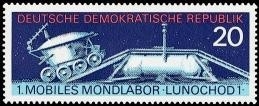 DDR, MiNr. 1659 postfrisch - Erstes mobiles Mondlabor „Lunochod 1“