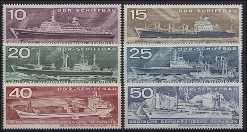 DDR, MiNr. 1693-1698 postfrisch - Schiffe Schiffbau