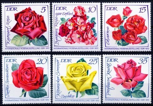 DDR, MiNr. 1763-1768 postfrisch- Internationale Rosenausstellung, Erfurt