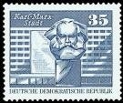 DDR, MiNr. 1821 postfrisch - 35 Pf. Ausfbau Kleinformat Karl-Marx-Monument vor Neubauten, Chemnitz