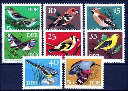 DDR, MiNr. 1834-1841 postfrisch - Geschützte Singvögel