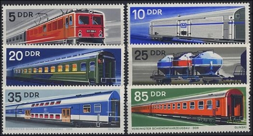 DDR, MiNr. 1844-1849 postfrisch - Vereinigter Schienenfahrzeugbau