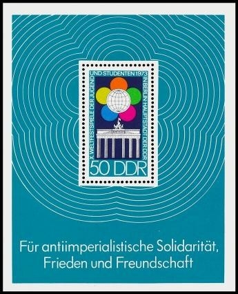 DDR, Block 38 postfrisch - Weltfestspiele Jugend 1973