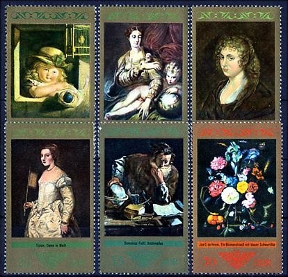 DDR, MiNr. 1892-1897 postfrisch - Staatliche Kunstsammlungen Dresden, Galerie Alte Meister: Gemälde