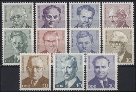 DDR, MiNr. 1907-1917 postfrisch - Persönlichkeiten der deutschen Arbeiterbewegung (II)