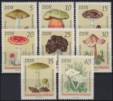 DDR, MiNr. 1933-1940 postfrisch - Europäische Giftpilze