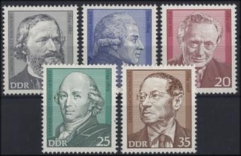DDR, MiNr. 1941-1945 postfrisch - Bedeutende Persönlichkeiten (II)