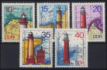 DDR, MiNr. 1953-1957 postfrisch - Leuchttürme