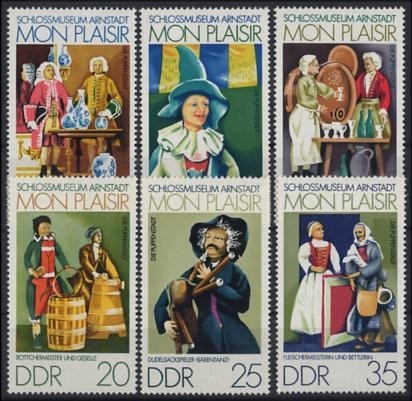 DDR, MiNr. 1975-1980 postfrisch - Schlossmuseum Arnstadt: Puppenhaus „Mon plaisir“