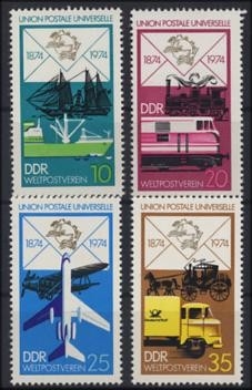 DDR, MiNr. 1984-1987 postfrisch - 100 Jahre Weltpostverein UPU