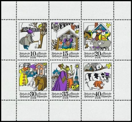 DDR, MiNr. 1995-2000 Kleinbogen postfrisch - Wintermärchen: Zwitscher hin zwitscher her