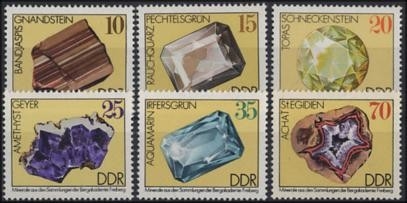 DDR, MiNr. 2006-2011 postfrisch - Minerale aus den Sammlungen der Bergakademie Freiberg (III)