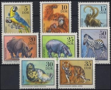 DDR, MiNr. 2030-2037 postfrisch - Zootiere
