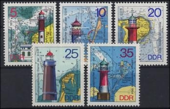 DDR, MiNr. 2045-2049 postfrisch - Leuchttürme