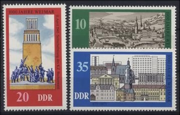 DDR, MiNr. 2086-2088 postfrisch - 1000 Jahre Weimar